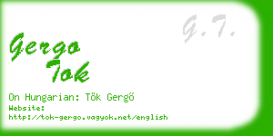 gergo tok business card